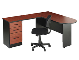 escritorio secretarial pequeño y funcional