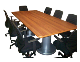 mesas de juntas para oficina con soportes metalicos